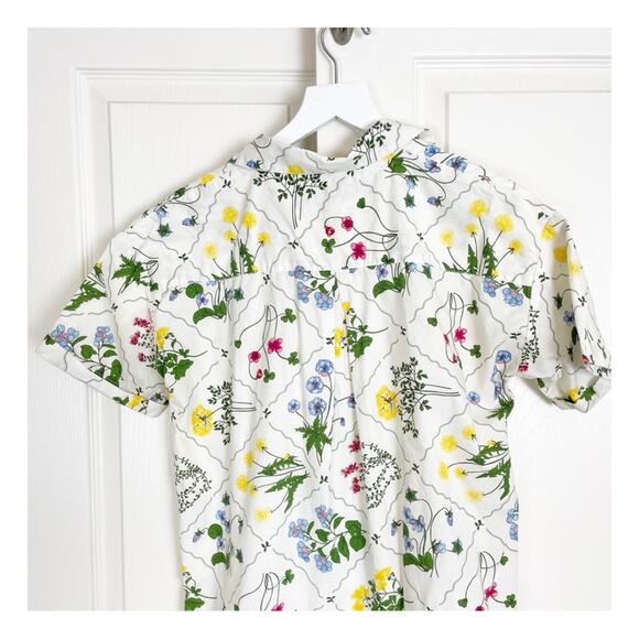 Tuckernuck Corsica Wildflower Floral Shirt Dress Short Sleeve Cotton Poplin Sz S - Picture 6 of 12